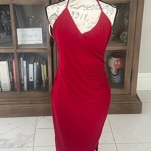 NBD Vibrant Red Backless Dress